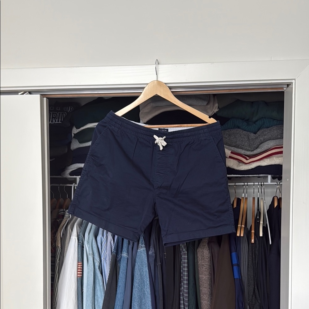 J Crew Blue Drawstring Pull On Casual Shorts Medium